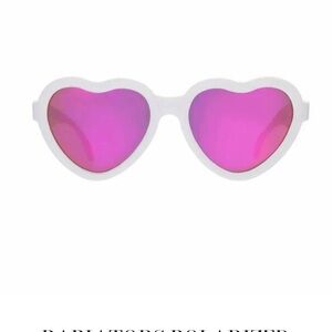 Babiators blue series White Heart-Shaped Sunglasses with pink Mirror Lenses